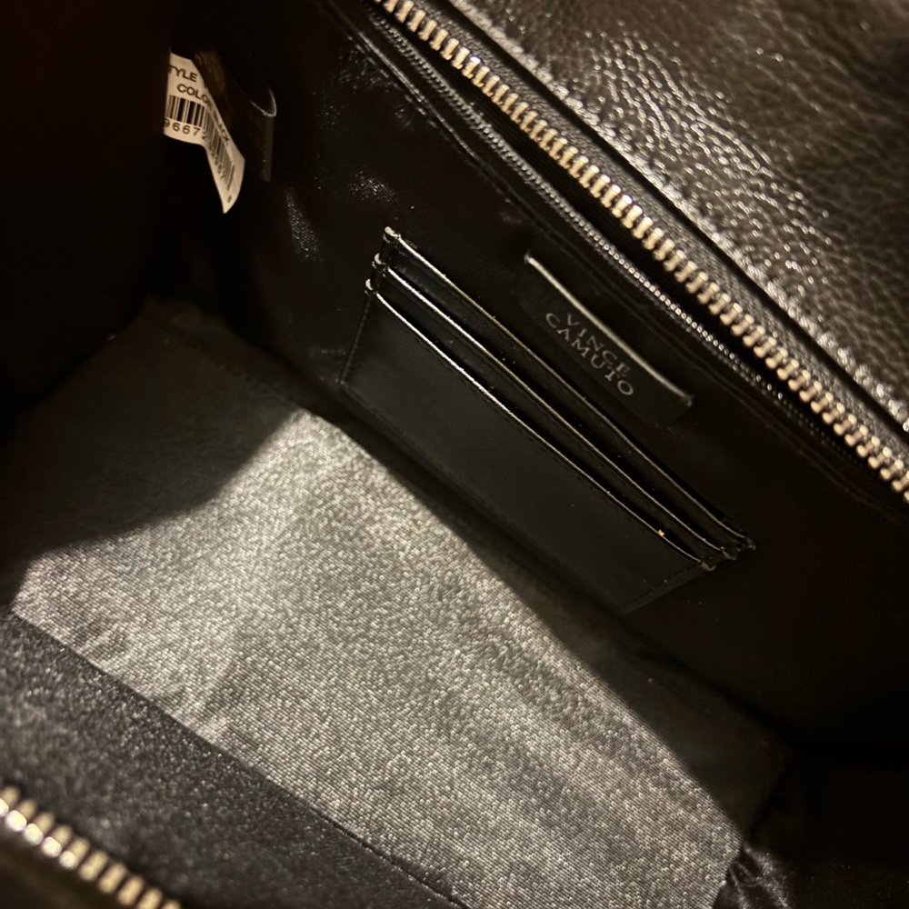 Vince Camuto Black Satchel with Silver Hardware - Picture 3 of 4